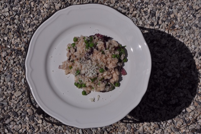 Radicchio Erbsen Risotto