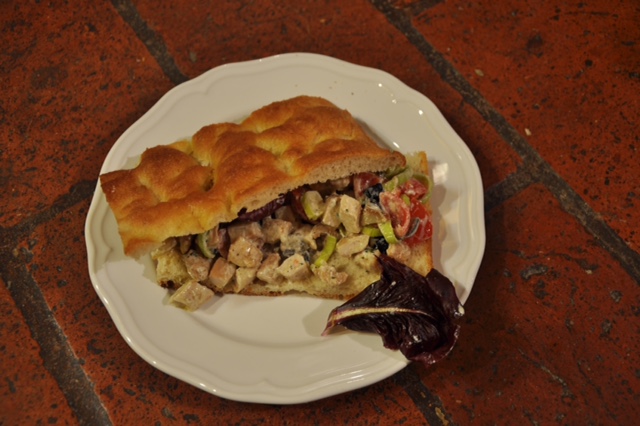 Focaccia con pollo